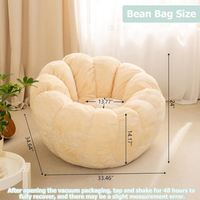 Canapé personnalisé en forme de pouf citrouille avec rembourrage pour chambre à coucher pour adolescents enfants bambins Canapé confortable et paresseux pour dortoir