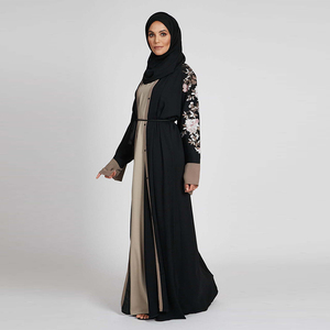 Báscula acampanada de lentejuelas para mujer y adultos, vestido de diseño novedoso, Abaya, <span class=keywords><strong>Burqa</strong></span>, corte irregular, elegante, de poliéster - Product Image 3