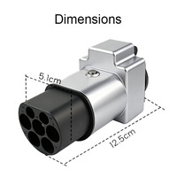 Adaptateur de prise de courant Type 2 vers Type G 16A 3,7kW - EV vers prise 3 broches UK pour caravane, camping-car, camping