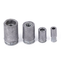Tuercas de Brida con Rosca Interna HDG Galvanizadas de Zinc de Tamaños Completos, Arandelas Hexagonales de Alta Resistencia para Muros Cortina y Ferrocarriles