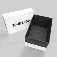 Caja de Regalo Grande Negra Personalizada con Logotipo, Caja de Embalaje de Cartón Rígido con Cierre Magnético, Caja de Papel de Lujo para Pelucas con Interior de Satén