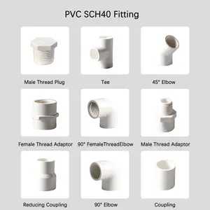 PVC Fittings 2024 China Supply High Quality PVC Pipe Fittings 90 Degree Bend Cheap Price PVC Fittings