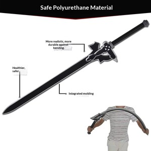 Épée de jouet en matériau PU de 80 cm 109 cm, Arme de <span class=keywords><strong>Sword</strong></span> Art Online SAO, Épée de <span class=keywords><strong>Kirito</strong></span>, Interprète Noir, Épées d'anime COS, Jouet - Product Image 4