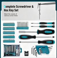 Kit d'outils à main pour la maison et la réparation automobile, boîte à outils avec clé, pince, marteau, outils pour le bricolage, le travail des métaux, la réparation mécanique BYD-379