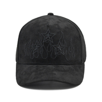 Casquette de baseball en velours avec cadre à 5 panneaux avec logo personnalisé OEM