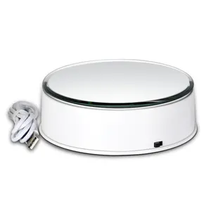 Turntable-BKL 14cm Mirror Top Rotating Rotary Stand Turntable For Crystal Watch Jewelry 360 degree display