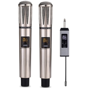 Uhf Rechargeable <b>Wireless</b> <b>Microphones</b> Pair Professional Vocal Stage Use - Product Image 1