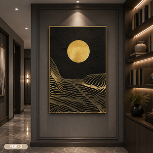 HALO Factory Direct Modern Abstract Tempered Glass <b>Wall</b> Decor Luxury Interior Decorative Painting Vietnam OEM ODM Manufacturer - Product Image 2