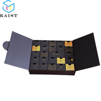 Boîte de calendrier de l'avent de Noël personnalisée 24 jours - Emballage de compte à rebours festif avec tiroirs, design entièrement personnalisable