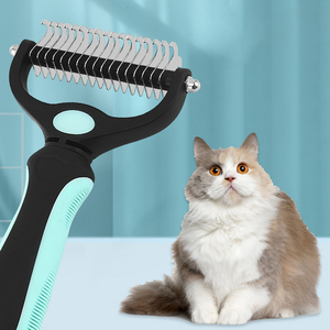 New Hair Removal Comb for Dogs Cat <b>Detangler</b> Fur Trimming Dematting <b>Brush</b> Grooming Tool for Matted Long Hair Curly Pet - Product Image 2
