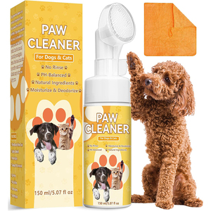 Senza acqua zampa per animali domestici schiuma detergente con asciugamano senza risciacquo zampa di cane detergente per cani e gatti - Product Image 1
