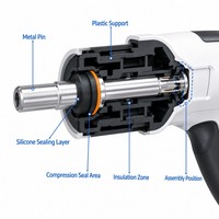 Joint d'étanchéité OEM en silicone LSR pour pince de charge, moulé par surmoulage sur métal, pour connecteur de charge EV haute tension, étanchéité étanche