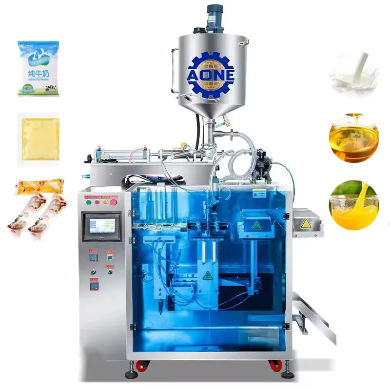 2024 Hot Selling High Speed Liquid Paste Yogurt Ketchup Honey Peanut Oil Buffalo Milk Vertical Packaging Machine