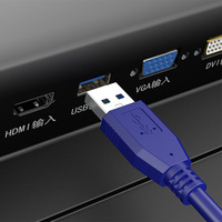 Kabel Transfer Data USB 0.6, kipas Printer kamera Laptop PC komputer tahan lama 5Gbps 1.5m/1m/3.0 m/2m/3m/5m USB 3.0 a Male ke Male