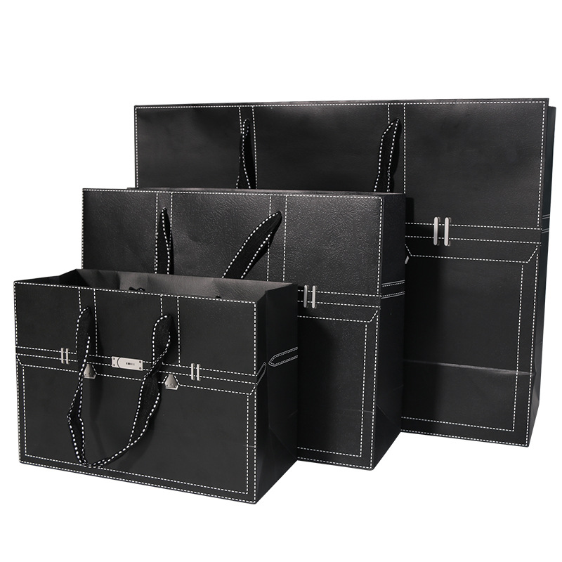 Custom Printed Your Own Logo Cardboard Packaging White Cosmetic Shopping Paper Bag With Handles