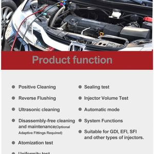 Último Lanzamiento: Probador de Inyectores de Combustible GDI CNC-801 de 6 Cilindros, Limpiador Ultrasónico de Inyectores Launch - Product Image 4