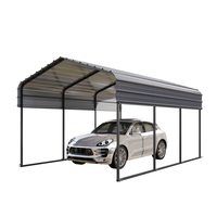 Abri de voiture en métal de 12*20 FT avec base améliorée Abri de voiture galvanisé pour garage robuste extérieur pour tracteurs de voiture de bateau de ramassage