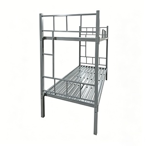 Lits superposés modernes en métal pour usage commercial, taille double, structure en fer, extensibles, durables, avec revêtement en velours, pour adultes, lits de dortoir - Product Image 4
