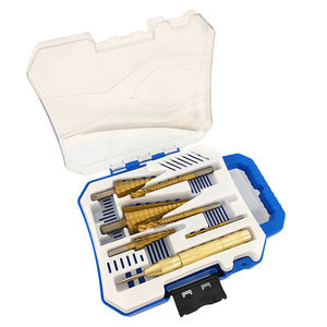 Kit de Brocas Escalonadas Multiusos de 7 Piezas con Recubrimiento de Titanio, Vástago Hexagonal, Ranura Recta, Broca Escariadora HSS para Acero Inoxidable - Product Image 1