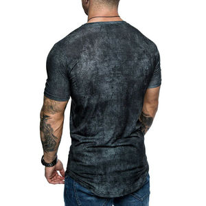 Camisetas de entrenamiento de cáñamo curvo para hombre, camisa de manga corta, blusa lisa con diseños de impresión personalizados por sublimación - Product Image 4