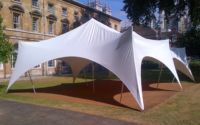 PVC lourd de haute qualité 700gsm et tente extensible de mariage blanche en tissu élastique résistant au feu