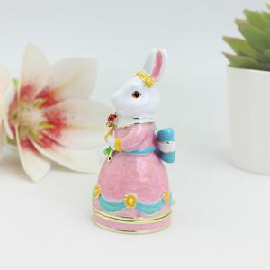 Шкатулка для мелочей SHINNYGIFTS в форме прямоугольника с изображением пары кроликов, с магнитной застежкой, для декора дома и свадеб, прочная фигурка кролика, подарок - Product Image 6