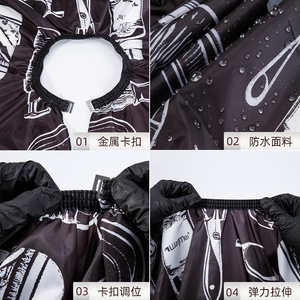 Capa de Peluquería Negra 120x140cm Antiadherente e Impermeable para Uso en Barberías y Salones - Product Image 4