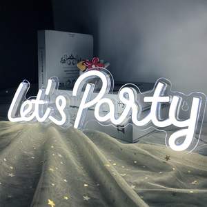 Let's Party Letrero Luminoso de Neón Colorido, Decoración de Pared Adecuada para Despedidas de Soltera, Dormitorio, Fiesta en Casa, Bar, Luces Decorativas - Product Image 4