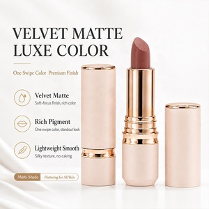 Lápiz Labial Personalizado de <span class=keywords><strong>Alta</strong></span> <span class=keywords><strong>Gama</strong></span>, Fórmula de Limpieza Cosmética OEM, Lápiz Labial Mate de <span class=keywords><strong>Alta</strong></span> Calidad Que No Se Pega a la Taza, Marca Privada - Product Image 3