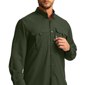 Camicia da Pesca per <span class=keywords><strong>Uomo</strong></span> a Prezzo Conveniente, Manica Lunga, Vestibilità Comoda, Adatta per Lavoro all'Aperto e Pesca - Product Image 2