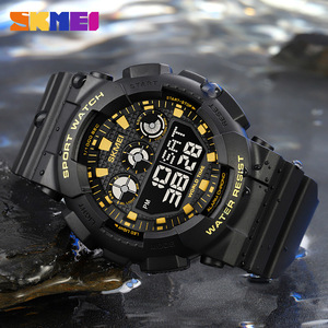 Skmei Sport Watch Digital Men Waterproof Chronograph Alarm World Time Black Rubber Strap Water Resist 3Bar - Product Image 4