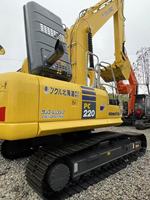 Excavatrice sur chenilles Komatsu PC220 d'occasion, 22 tonnes, diesel, 125 kW, 170 CV, godet de 1,0 m3, chenilles de 600 mm, réservoir de 400 L, machine de construction