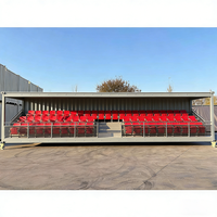 Structure modulaire de conteneurs personnalisés pour événements en plein air avec sièges de stade en aluminium, gradins en plein air pour terrain de football
