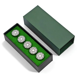 Botón de metal KUNSHUO para Baju Melayu, botón de cristal para ropa, logotipo de marca personalizado, botón para camisa malaya, para ropa Baju Melayu - Product Image 1