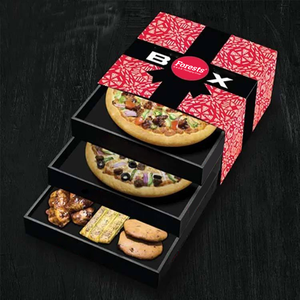 Cajas de Cartón de Grado Alimenticio para Empaque de Alimentos de Fábrica OEM con Tamaño y Logo Personalizados para Pizza <span class=keywords><strong>Triple</strong></span> Treat Box - Product Image 5