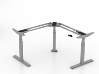 Mesa de Juego en Esquina de 90 Grados, Escritorio de Oficina de Altura Ajustable, Mesa de Computadora en Forma de L para Trabajar de Pie o Sentado