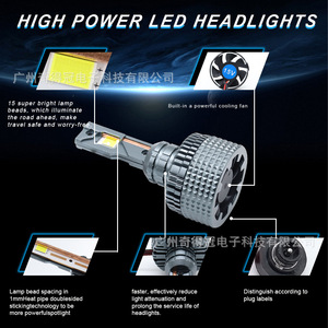 Qidewin D1S <b>LED</b> Headlights 70W 30000Lm Dual Copper <b>Tube</b> Direct Insertion Car Lighting - Product Image 4