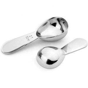 De medición cucharas para café té azúcar harina y más (1 y 2 cucharada 15ml y <span class=keywords><strong>30</strong></span> <span class=keywords><strong>ml</strong></span>) de café de acero inoxidable redondo Se - Product Image 2