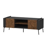 Mueble de TV de Madera al por Mayor con Patas Metálicas, Soporte de TV Moderno para Sala de Estar, Vitrina