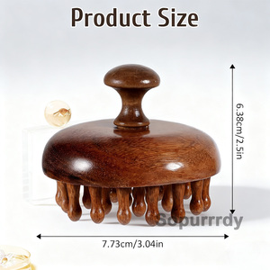 Masajeador de Cuero Cabelludo de Madera Sopurrrdy Hd1007 con Logotipo Personalizado, Manual, Fácil de Transportar, Desintoxicante, Suave, Relajante, de Alta Calidad y Seguro - Product Image 2