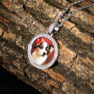 Medaglioni Fotografici Personalizzati <span class=keywords><strong>con</strong></span> Sublimazione, Ciondolo Geometrico <span class=keywords><strong>con</strong></span> Zirconi Cubici Creati in Laboratorio, <span class=keywords><strong>Collana</strong></span> <span class=keywords><strong>con</strong></span> Catena a Corda, Placcato <span class=keywords><strong>Oro</strong></span> in Ottone - Product Image 6