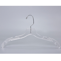 24 cintres transparents en plastique ABS de 17 pouces, design fin et flexible, pour magasins de vêtements, boutiques et balcons