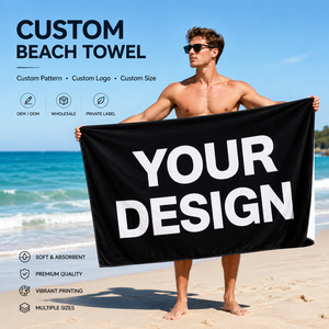 <span class=keywords><strong>Telo</strong></span> da Spiaggia <span class=keywords><strong>in</strong></span> Cotone Riciclato con Stampa Personalizzata, Asciugatura Rapida, Antiscivolo, con Logo - Product Image 1