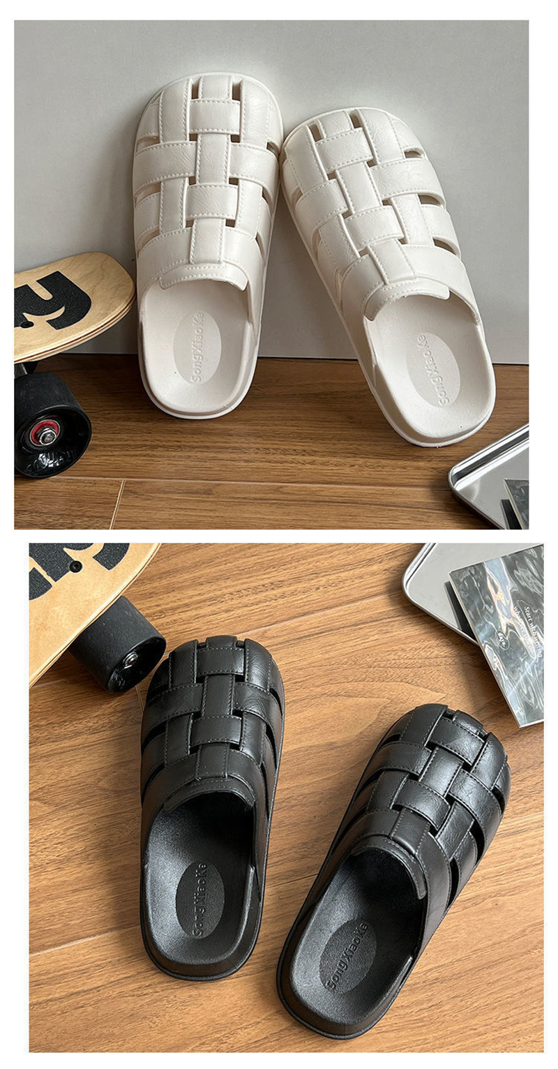 Fashion Solid Color Outdoor Beach Slippers Women Slides Summer Thick Sole Shoes