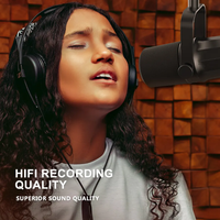 Microphone Professionnel XLR Dynamique pour Podcast, Micro Filaire de Studio pour Enregistrement, Streaming en Direct, Gaming, Vocal Cardioïde