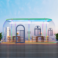 Maison dôme en polycarbonate transparent personnalisé Installation facile Chambre étoilée pour camping Serres Hôtel Usage domestique Extérieur