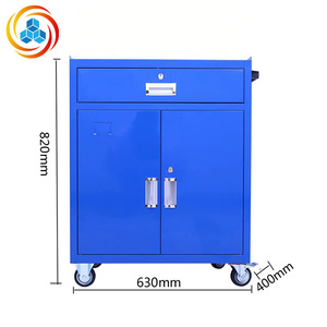 <b>Filing</b> Cabinet Heavy Duty Metal Rolling Tool Chest with Lockable Drawer & Cabinet | Industrial <b>Storage</b> Trolley - Product Image 4