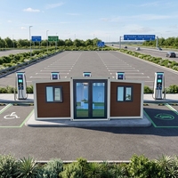 Magasin préfabriqué pour station de recharge de véhicules électriques et espace de repos autoroutier, maison conteneur extensible