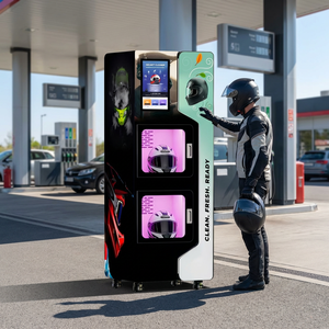 Machine de nettoyage de casques avec système de paiement QR, pièces de monnaie et billets – Stérilisateur de casques - Product Image 2