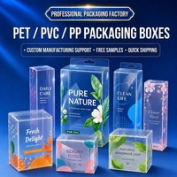 Boîte d'emballage en plastique transparente personnalisée, PET PVC PP, boîte de présentation pour la vente au détail avec insert pour produits cosmétiques, probiotiques